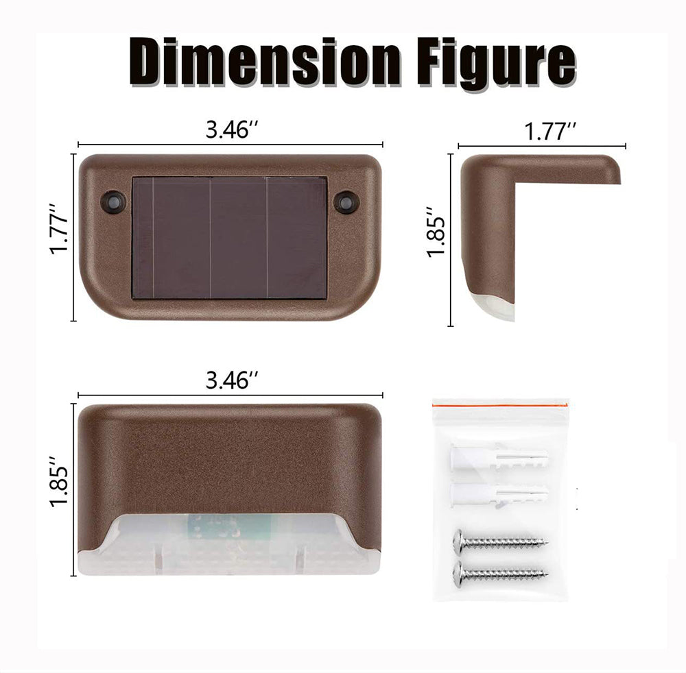 Solar Deck and Step Lights Outdoor Waterproof 4 Pack Warm White LED — Allure Home Collections