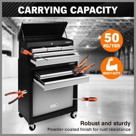 Garstang Tool Chest Trolley, 7 Drawer, Steel