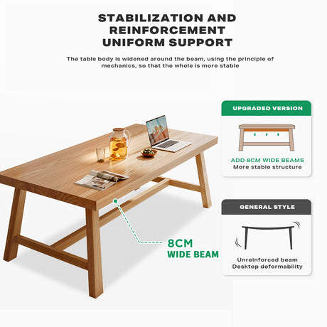 Elegant 1.4M Solid Wood Dining Table