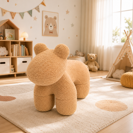 Kids Lamb Stool, Brown
