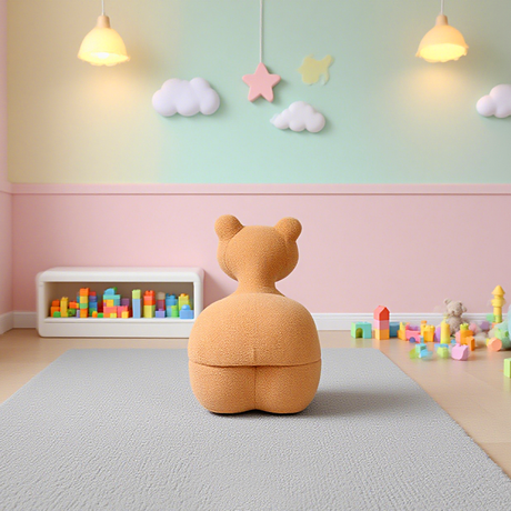 Kids Lamb Stool, Brown