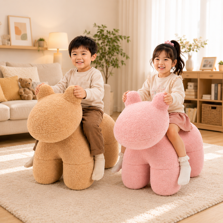 Kids Lamb Stool, Brown