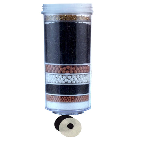 Water purifier upper and lower tanks shown separated