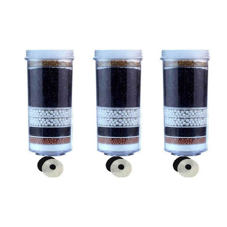 Benchtop water purifier on a kitchen bench dispensing filtered water