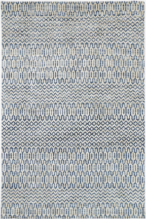 Navy tribal polyester floor rug 240x330cm