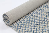 Navy tribal polyester floor rug 240x330cm