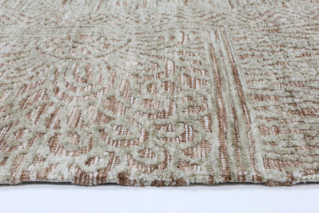 Rust tribal polyester floor rug 240x330cm