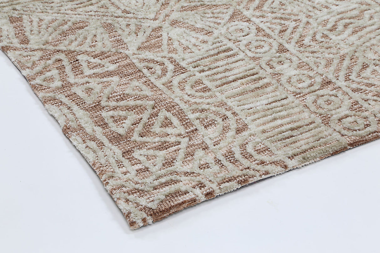 Rust tribal polyester floor rug 240x330cm