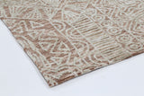 Rust tribal polyester floor rug 240x330cm