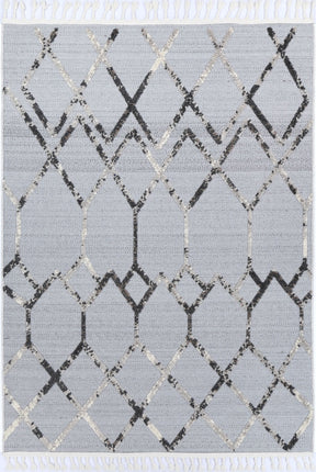 Geometric Contemporary Floor Rug, Grey 240x330cm