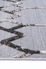 Geometric Contemporary Floor Rug, Grey 240x330cm