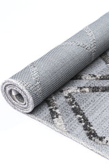 Geometric Contemporary Floor Rug, Grey 240x330cm
