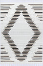 Cream beige geometric polypropylene floor rug 240x330cm