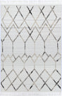 Modern Geometric Floor Rug, Cream Grey 300x400cm