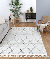 Modern Geometric Floor Rug, Cream Grey 300x400cm - view 2
