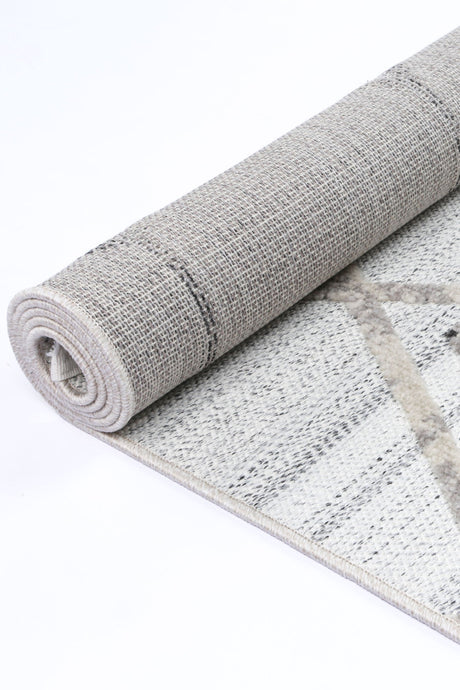 Modern Geometric Floor Rug, Cream Grey 300x400cm - view 4