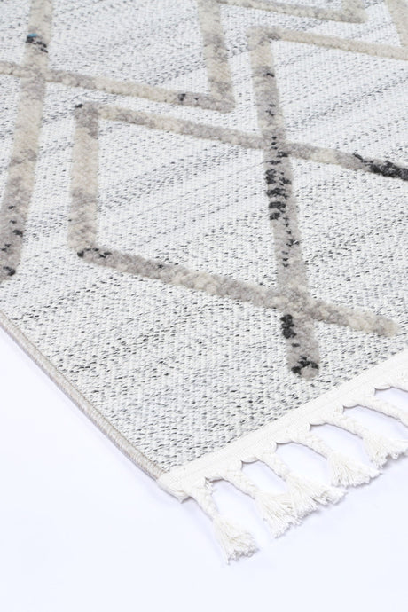 Modern Geometric Floor Rug, Cream Grey 300x400cm - view 5