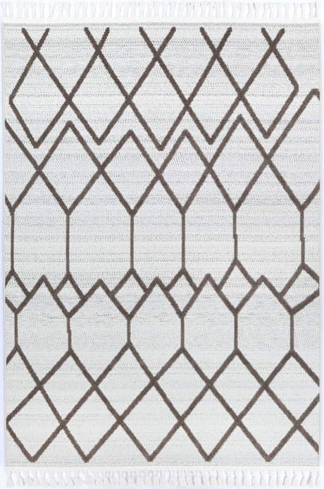 Modern Geometric Floor Rug, Cream Beige 300x400cm