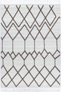 Modern Geometric Floor Rug, Cream Beige 300x400cm