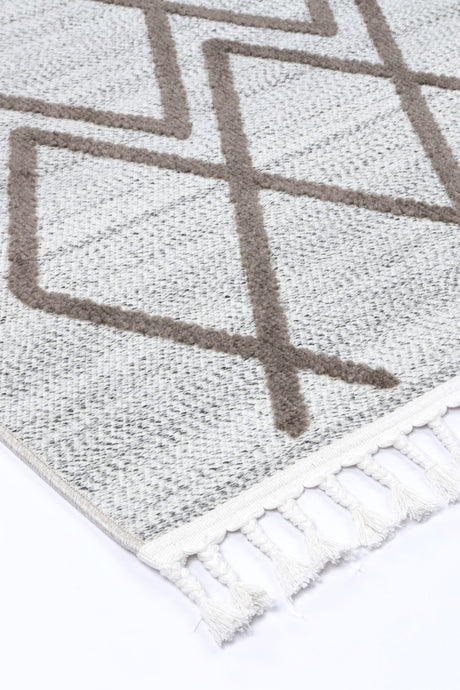 Modern Geometric Floor Rug, Cream Beige 300x400cm - view 5