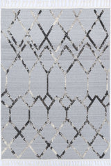 Modern Geometric Floor Rug, Grey Anthracite 300x400cm
