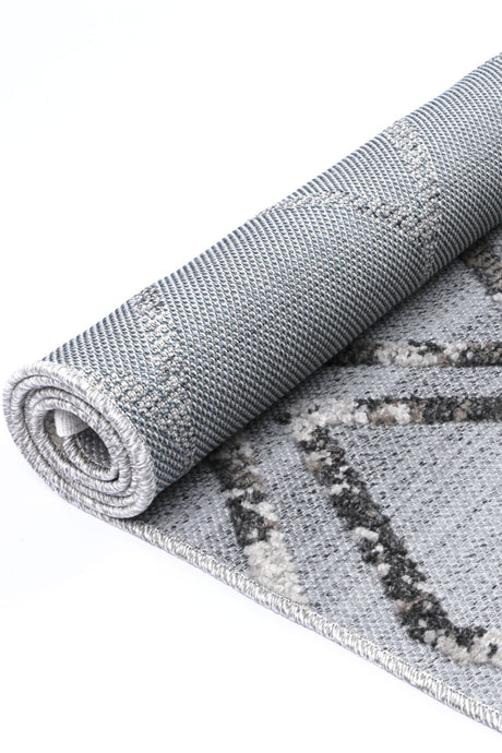 Modern Geometric Floor Rug, Grey Anthracite 300x400cm - view 4