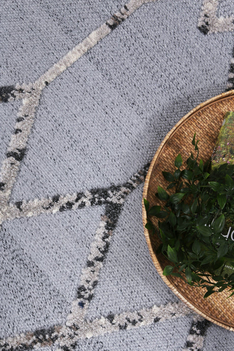 Modern Geometric Floor Rug, Grey Anthracite 300x400cm - view 6