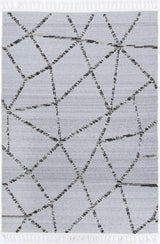 Modern Geometric Floor Rug, Grey Anthracite 300x400cm