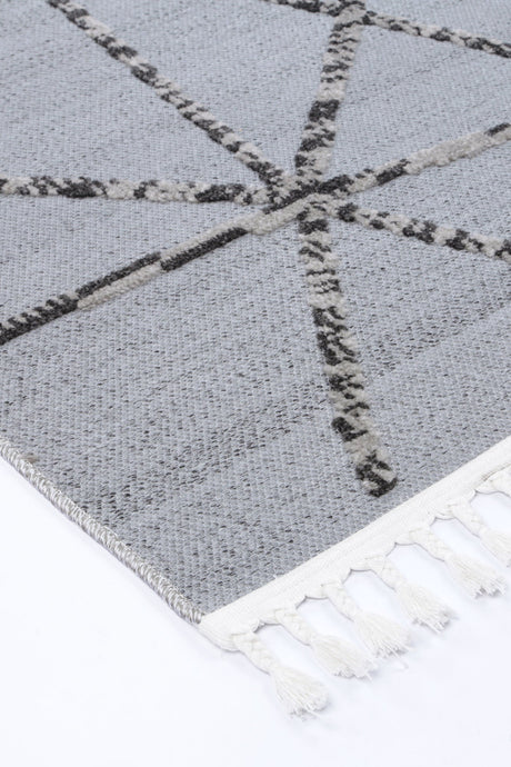 Modern Geometric Floor Rug, Grey Anthracite 300x400cm - view 5