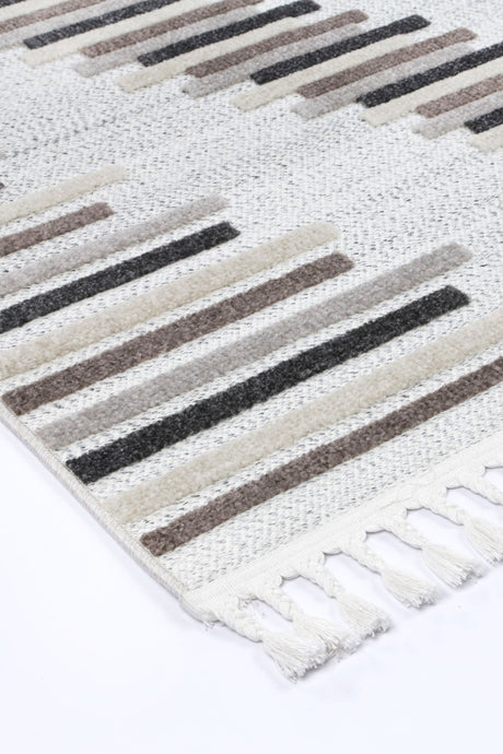 Modern Geometric Floor Rug, Cream Beige 300x400cm - view 5
