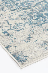 Distressed Transitional Polypropylene Floor Rug Ivory Blue 300 x 400cm, view 5