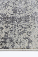 Distressed Transitional Polypropylene Floor Rug Ivory Grey 300 x 400cm, view 4