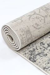 Distressed Transitional Polypropylene Floor Rug Ivory Grey 300 x 400cm, view 5