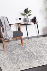 Distressed Transitional Polypropylene Floor Rug Ivory Grey 300 x 400cm, view 6