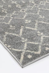 Distressed Transitional Polypropylene Floor Rug Grey Ivory 300 x 400cm