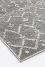 Distressed Transitional Polypropylene Floor Rug Grey Ivory 300 x 400cm