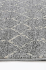 Distressed Transitional Polypropylene Floor Rug Grey Ivory 300 x 400cm, view 4