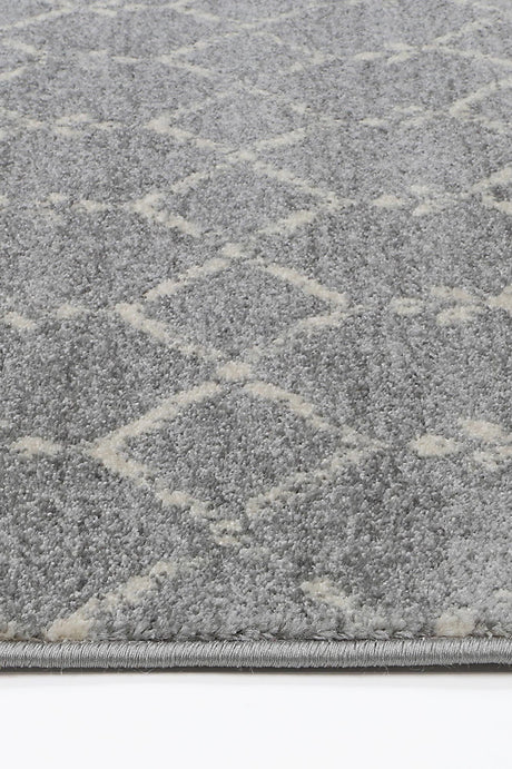 Distressed Transitional Polypropylene Floor Rug Grey Ivory 300 x 400cm, view 4