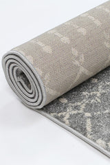 Distressed Transitional Polypropylene Floor Rug Grey Ivory 300 x 400cm, view 5