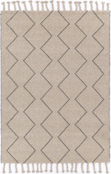 Hand tufted wool blend floor rug in ash, 160 x 230 cm