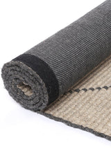 Hand tufted wool blend floor rug in ash, 160 x 230 cm