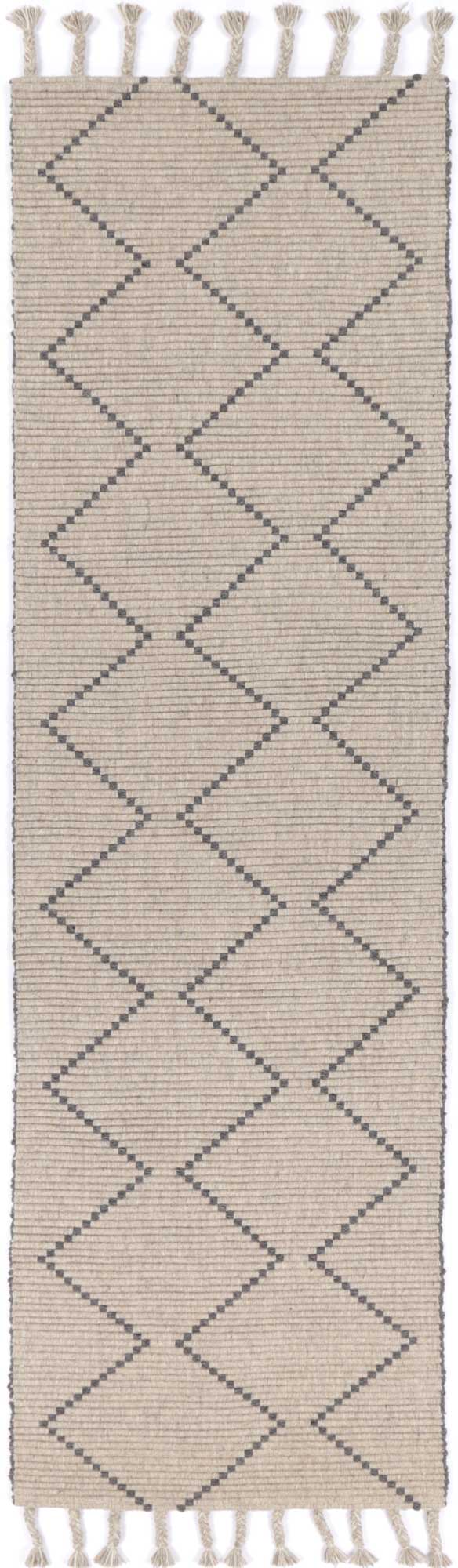 Hand tufted wool blend floor rug in ash, 160 x 230 cm