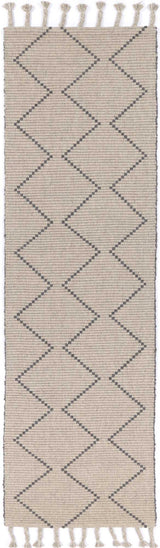 Hand tufted wool blend floor rug in ash, 160 x 230 cm
