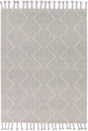 Hand tufted wool blend floor rug in grey, 160 x 230 cm