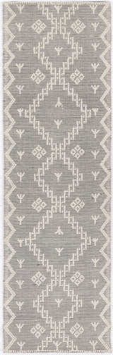 Hand tufted wool blend floor rug in cream, 160 x 230 cm