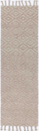 Hand tufted wool blend floor rug in ash, 200 x 290 cm