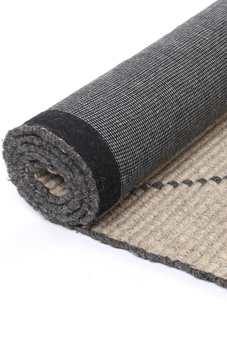 Ash hand tufted wool blend floor rug 240x330cm