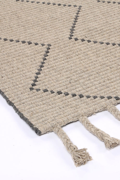 Ash hand tufted wool blend floor rug 240x330cm