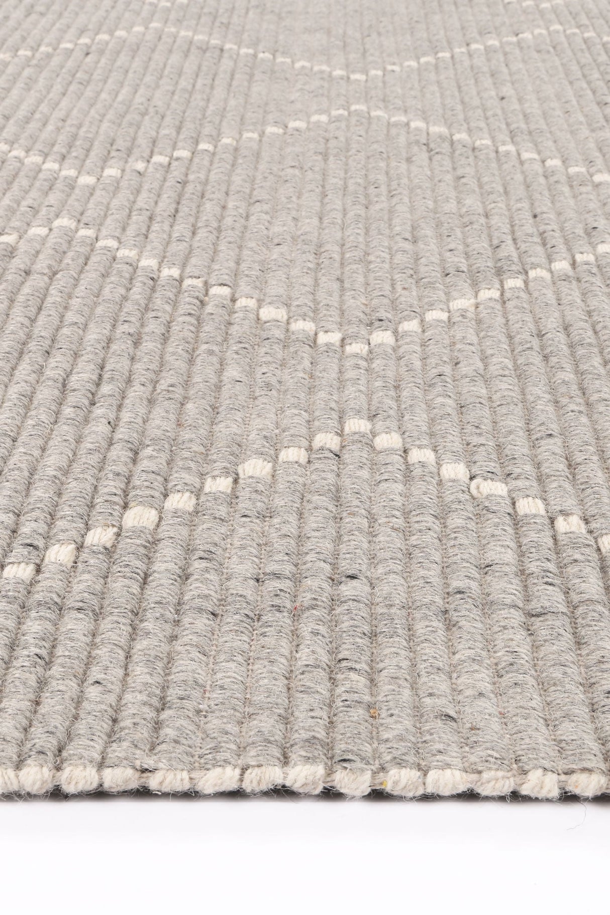 Grey hand tufted wool blend floor rug 240x330cm