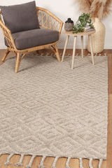 Ash hand tufted wool blend floor rug 240x330cm